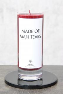 Things by E. - IRONIC CANDLES - velká svíčka - MADE OF MAN TEARS / red berries Velikost svíčky / Size: Velká / Large, Barva a vůně / Color and scent:…