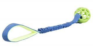 Bungee pružné přetahovadlo s mičkem modro-zelené - 48 cm