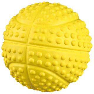 Pískací míček z tvrdé gumy - 5,5 cm (různé barvy)