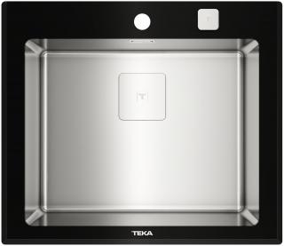 Kuchyňský dřez Teka Diamond RS15 1B BK Černé sklo/nerez 115000075