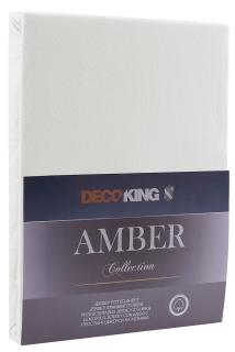 Bavlněné jersey prostěradlo Amber bílé Deco king Rozměr prostěradlo DecoKing: 100-120x200 cm 30cm