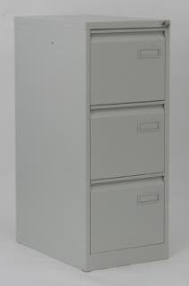 Kartotéka A4 - kovová kartotéka třízásuvková Bisley IPCCA13 Barva: stříbrná, RAL 9006