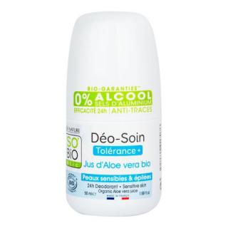 SO’BiO étic Deodorant přírodní 24h Tolerance+ s aloe vera 50 ml