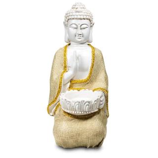 Mírumilovný Buddha se stojánkem na svíčku