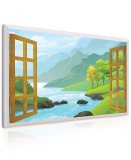 3D dětský obraz okno do přírody 90x60 cm