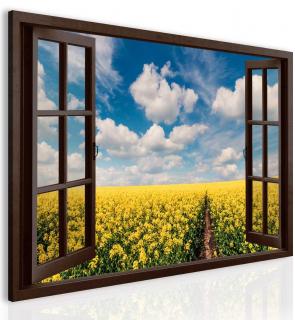 3D obraz jarní okno 120x80 cm