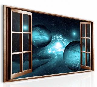 3D obraz okno do daleké galaxie 120x80 cm