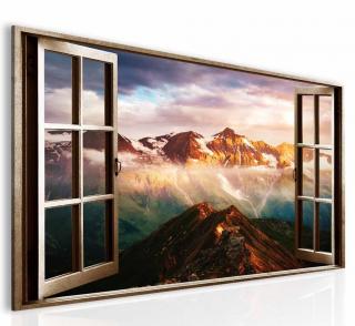 3D obraz okno na Glossglockner 120x80 cm
