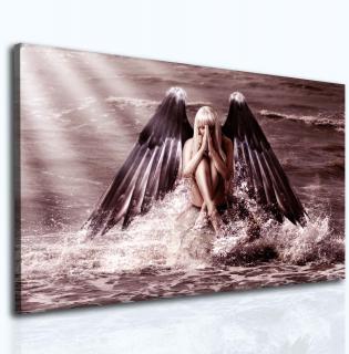 Obraz Andělská modlitba Brown 150x100 cm