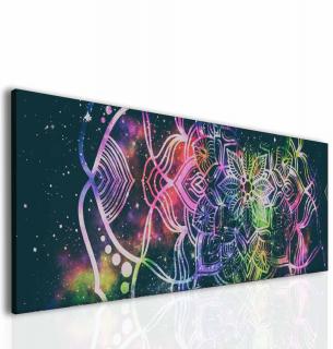 Obraz barevná magická mandala 120x40 cm