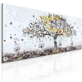 Obraz béžový strom životní energie 150x60 cm