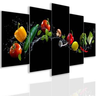 Obraz do kuchyně zelenina 150x75 cm