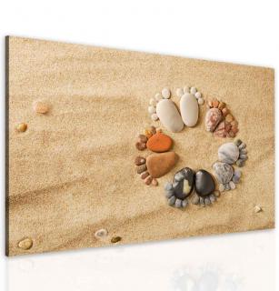 Obraz kamínky na pláži 120x80 cm