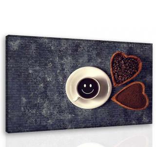 Obraz káva emoji 90x60 cm