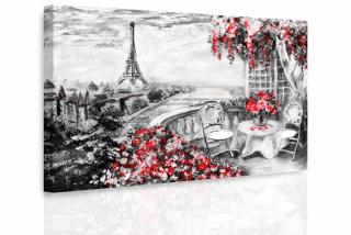 Obraz Paříž malovaná Red 120x80 cm