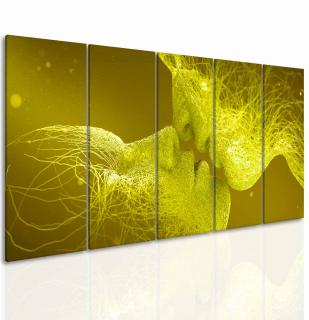 Obraz polibek Yellow 150x70 cm