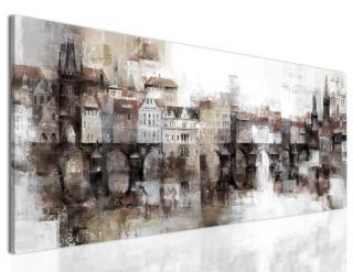 Obraz Staré Město pražské Brown 150x60 cm