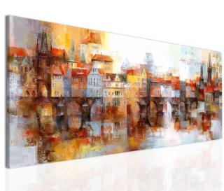 Obraz Staré Město pražské Orange 120x50 cm