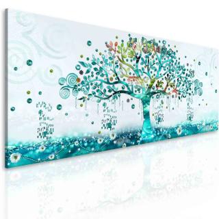 Obraz tyrkysový strom životní energie 50x20 cm