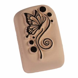 Tetovací razítko LaDot Motýl na květu 2, STŘEDNÍ