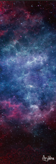 Aryama | Cestovní jógamatka Vesmír | 61 x 0,1 x 180 cm | fialová