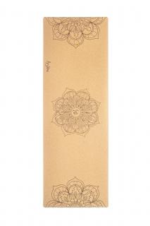 Aryama | Korková jógamatka Mandala | 61 x 0,3 x 180 cm | hnědá
