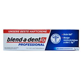 Blend-a-dent Professional haft creme lepidlo na zubní protézy antibakteriell technologie se svěží mentholovou příchutí 40 g (fixační krém na plné i částečné protézy)