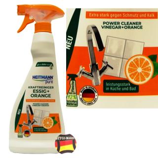 Heitmann Pure octový čistič Essig + Orange 500 ml (ekologický výrobek)  (Méně složek a maximální účinek)