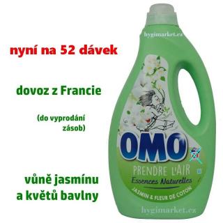 Omo prací gel vůně JASMÍNU a KVĚTŮ BAVLNY 52 dávek dovoz z Francie (dočasná nabídka na omo prodávané ve Francii)