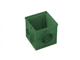 Mondial čtvercová revizní kanalizační šachta/dvorní vpusť 200x200 mm - zelená