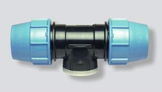 Unidelta odbočka 20 mm T- kus s vnitřním závitem 3/4  pro PE trubky až do PN16
