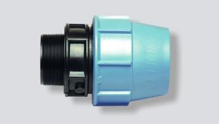 Unidelta spojka 20 mm přímá s vnějším závitem 1/2" pro spojování PE trubek až do PN16 (UNI1003020002)