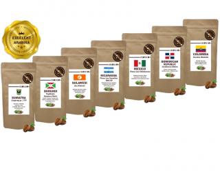 Káva Monro Degustační balíček kávy EXCELENT Arabik 7Ks 100g