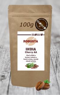 Káva Monro India Cherry AA zrnková káva Robusta 100g
