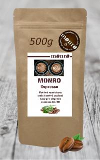 Káva Monro Směs zrnkkové kávy na přípravu Espressa 500g