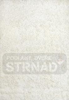 Balta kusový koberec Shaggy Plus 963 White 120 x 170 cm