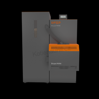OPOP BIOPEL MINI KOMPAKT SET 225/ V9 40 kW (Peletový kotel, cena včetně hořáku, řídící jednotky V9, kompaktní násypky na 225 kg pelet)