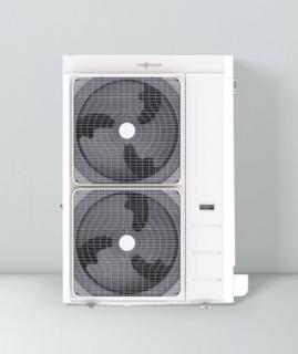 Viessmann Vitocal 100-A AW0-(M)-AC-AF AKU 14 kW R32 monoblok (Německé tepelné čerpadlo, průtokový elektrokotel 9 kW, s funkcí chlazení, aku zásobník 100l, monoblok, 400V)