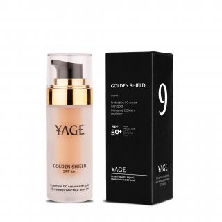 Yage č. 9 Golden shield - CC krém se zlatem a SPF 50+ Barva: střední/warm Ochranný CC krém se zlatem a SPF 50+