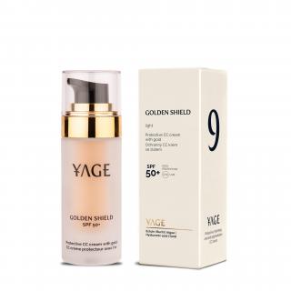 Yage č. 9 Golden shield - CC krém se zlatem a SPF 50+ Barva: světlá/light Ochranný CC krém se zlatem a SPF 50+