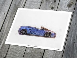 Lamborghini Gallardo LP550-2 Spyder - plakát, obraz na teď