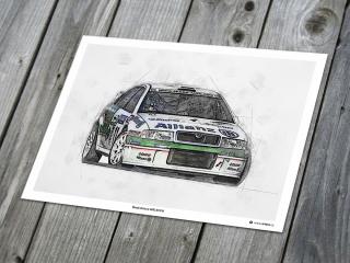 Škoda Octavia WRC Evo III - plakát, obraz na zeď Rozměr plakátu: 70 x 50 cm