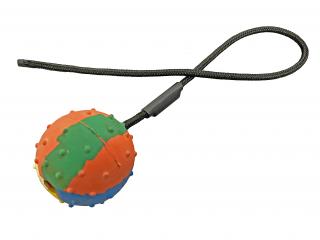 BAFPET Gumový míček s magnetem na šňůrce Barva: Bílá, Rozměr: 6cm