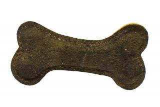 BAFPET Kožená kostička LEDER Barva: Hnědá, Rozměr: 15cm x 7,5cm 09090