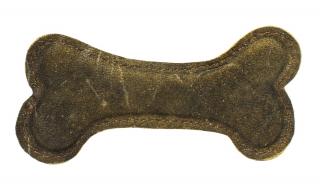 BAFPET Kožená kostička LEDER Barva: Hnědá, Rozměr: 18,5cm x 9,5cm 09091