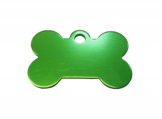 BAFPET Oboustranná psí známka, kostička Barva: Zelená, Psí známka: 2,3cm x 3,6cm 01V