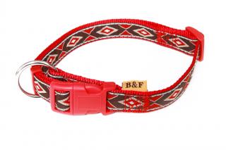 BAFPET Popruhové obojeky INKA Barva: Červená, Rozměr: 20mm x 29-40cm 18101I