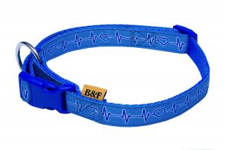 BAFPET Popruhové obojky EKG Barva: Modrá, Rozměr: 15mm x 30-50cm 18100E