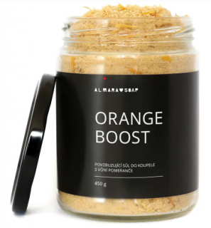 Sůl do koupele orange boost 450g | ALMARASOAP