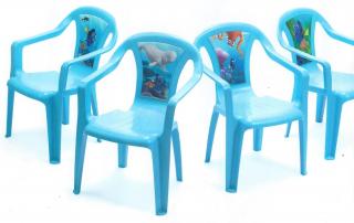Dětská plastová židlička Hledá se Nemo - modrá